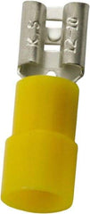 Value Collection - 12 to 10 AWG, PC, Partially Insulated, Female Wire Disconnect - 1/4" Wide Tab, Yellow, cUL Listed, RoHS Compliant, UL Listed - A1 Tooling