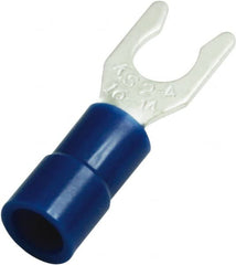 Value Collection - #8 Stud, 16 to 14 AWG Compatible, Partially Insulated, Locking Fork Terminal - A1 Tooling