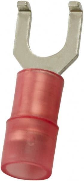 Value Collection - #10 Stud, 22 to 16 AWG Compatible, Partially Insulated, Crimp Connection, Flanged Fork Terminal - A1 Tooling