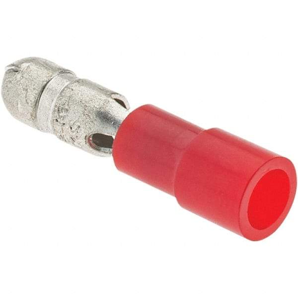 Value Collection - 22 to 16 AWG Bullet Connector - 0.177" Bullet Diam, Red PMMA Polymethyl methacrylate Insulation - A1 Tooling