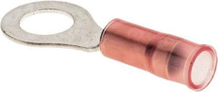 Value Collection - 22-16 AWG Partially Insulated Crimp Connection Circular Ring Terminal - 1/4" Stud, 30.4mm OAL x 11.6mm Wide, Copper Contact - A1 Tooling