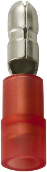 Value Collection - 22 to 16 AWG Double Crimp Bullet Connector - 0.157" Bullet Diam, Red Nylon Insulation - A1 Tooling