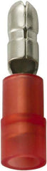 Value Collection - 22 to 16 AWG Double Crimp Bullet Connector - 0.157" Bullet Diam, Red Nylon Insulation - A1 Tooling