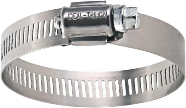 IDEAL TRIDON - SAE Size 16, 11/16 to 1-1/2" Diam, Stainless Steel Worm Drive Clamp - 9/16" Wide, Material Grade 200, Series 50 - A1 Tooling