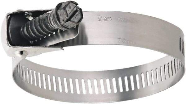 IDEAL TRIDON - SAE Size 56, 1 to 4" Diam, Stainless Steel Quick Release Worm Drive Clamp - 9/16" Wide, Material Grade 200/410, Series 58 - A1 Tooling