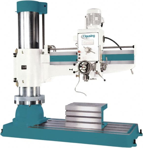 Clausing - 78.7" Swing, Geared Head Radial Arm Drill Press - 12 Speed, 7-1/2 hp, Three Phase - A1 Tooling