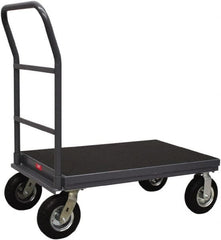 Jamco - 1,200 Lb Capacity Steel Platform Truck - Steel Deck, 24" OAW, 36" Platform Length, Mold-On-Rubber Casters - A1 Tooling