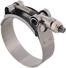 IDEAL TRIDON - 2.88 to 3.19" Hose, 3/4" Wide, T-Bolt Channel Bridge Clamp - 2.88 to 3.19" Diam, Stainless Steel - A1 Tooling