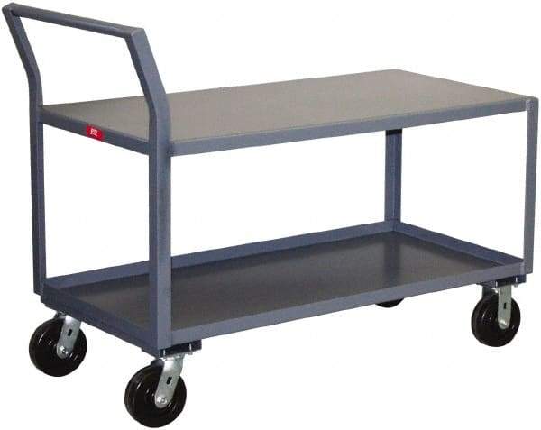 Jamco - 2,400 Lb Capacity, 30" Wide x 60" Long x 28" High Standard Utility Cart - 2 Shelf, Steel, Phenolic Casters - A1 Tooling