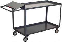 Jamco - 1,200 Lb Capacity, 18" Wide x 36" Long x 35" High Order Picking Cart - 2 Shelf, Steel, Hard Rubber Casters - A1 Tooling