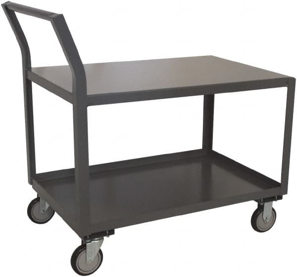 Jamco - 1,200 Lb Capacity, 24" Wide x 36" Long x 27" High Standard Utility Cart - 2 Shelf, Steel - A1 Tooling