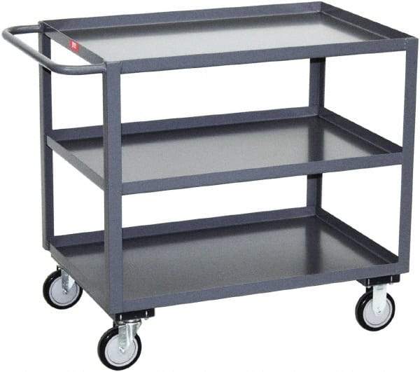 Jamco - 1,200 Lb Capacity, 36" Wide x 48" Long x 35" High Heavy Duty Service Cart - 3 Shelf, Steel - A1 Tooling