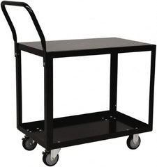 Jamco - 800 Lb Capacity, 24" Wide x 36" Long x 28" High Shelf Cart - 2 Shelf, Steel, 2 Rigid/2 Swivel Casters - A1 Tooling