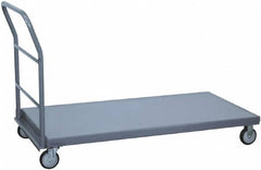 Jamco - 1,200 Lb Capacity Steel Platform Truck - Steel Deck, 18" OAW, 36" Platform Length, Urethane Casters - A1 Tooling