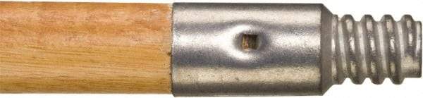 Rubbermaid - 60 x 1-1/16" Wood Handle for Push Brooms - Threaded Connection, Tan - A1 Tooling