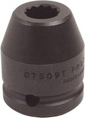 Proto - 3/4" Drive 40mm Standard Impact Socket - 12 Points, 2-1/2" OAL - A1 Tooling