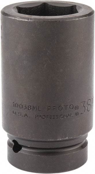 Proto - 1" Drive 38mm Deep Impact Socket - 6 Points, 4" OAL - A1 Tooling