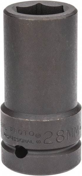 Proto - 1" Drive 28mm Deep Impact Socket - 6 Points, 4" OAL - A1 Tooling