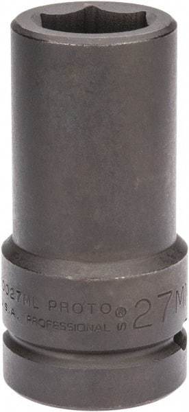 Proto - 1" Drive 27mm Deep Impact Socket - 6 Points, 4" OAL - A1 Tooling