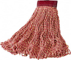 Rubbermaid - 18" Red Head Band, Large Blended Fiber Loop End Mop Head - Hook & Loop Connection - A1 Tooling