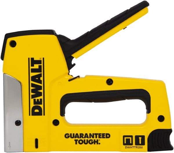 DeWALT - Manual Staple Gun - 1/4, 5/16, 3/8, 1/2, 9/16" Staples, Yellow & Black, Aluminum - A1 Tooling