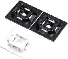 Panduit - White, ABS, Four Way Cable Tie Mounting Base - 19.1mm Long x 4.6mm High x 19.1mm Wide Adhesive Back - A1 Tooling