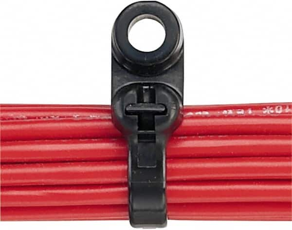 Value Collection - 6.6" Long Black Nylon Barbed Cable Tie - 40 Lb Tensile Strength, 1-1/2" Max Bundle Diam - A1 Tooling