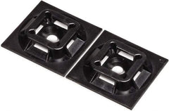 Panduit - Black, ABS, Four Way Cable Tie Mounting Base - 19.1mm Long x 4.6mm High x 19.1mm Wide Adhesive Back - A1 Tooling