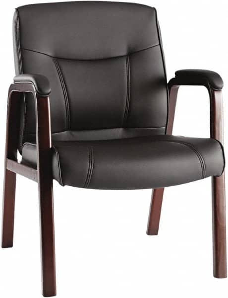 ALERA - Black Leather Guest Chair - 24-3/4" Wide x 35" High - A1 Tooling