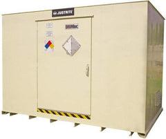 Justrite - 16 Drum, 329 Gal Sump Capacity, Locker - 10' Long x 10' Wide x 8.33' High, Vertical Storage, Steel - A1 Tooling