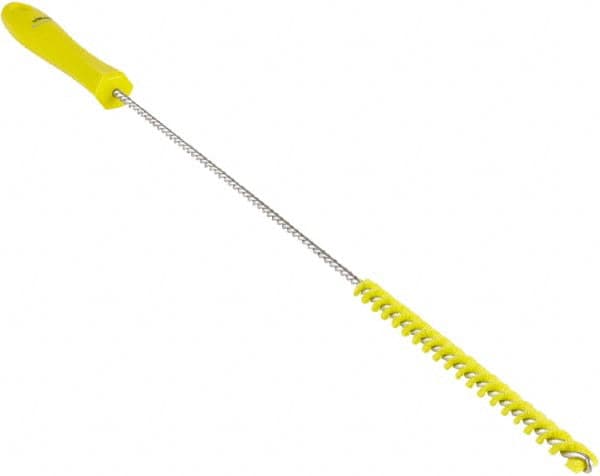 Vikan - 0.4" Diam Polyester Valve Brush - 19-5/8" OAL, 5-11/16" Head Length, Polypropylene & Stainless Steel Handle - A1 Tooling