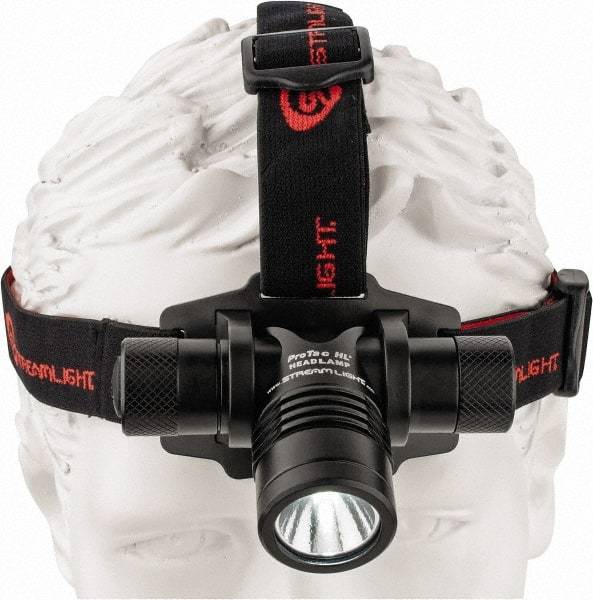 Streamlight - White LED Bulb, 635 Lumens, Hands-free Flashlight - Black, Red Aluminum Body, 2 CR123A Lithium Batteries Included - A1 Tooling