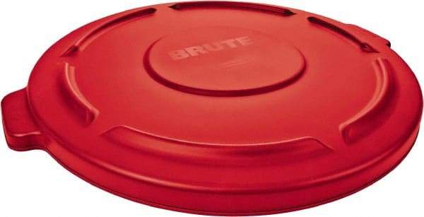 Rubbermaid - Round Lid for Use with 55 Gal Round Trash Cans - Red, Polyethylene, For Brute Trash Cans - A1 Tooling