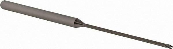 Accupro - 3/64" Diam, 0.07" LOC, 3 Flute Solid Carbide Ball End Mill - Uncoated, Single End, 2-1/2" OAL, 1/8" Shank Diam, Spiral Flute - A1 Tooling