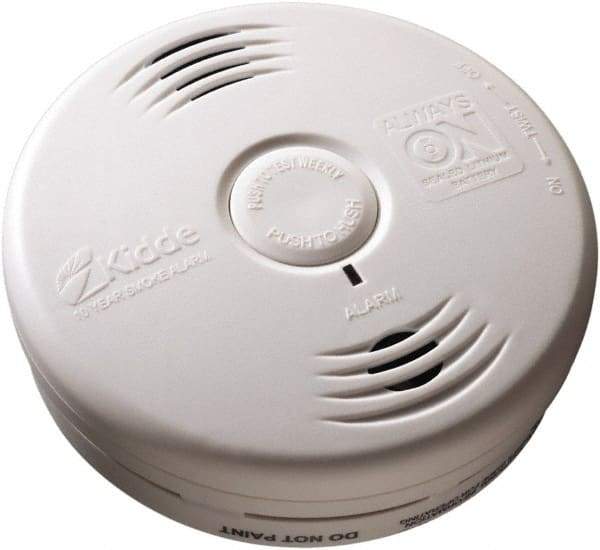 Kidde - 1.6 Inch Long x 5.22 Inch Wide x 5.22 Inch Diameter, Smoke Alarm - 85 dB Decibel Rating, Lithium Battery Included, Indicating Light, Tamper Resistant - A1 Tooling