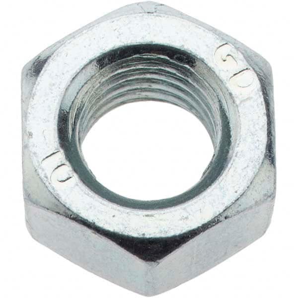 Value Collection - M10x1.50 Metric Coarse Steel Right Hand Hex Nut - 16mm Across Flats, 8.4mm High, Zinc-Plated Finish - A1 Tooling