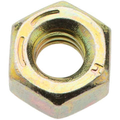 Value Collection - 1/4-20 UNC Steel Right Hand Hex Nut - 7/16" Across Flats, 7/32" High, Zinc Yellow Dichromate Finish - A1 Tooling