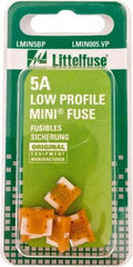 Littelfuse - 5 Amp, Automotive Fuse - 0.429" Long, Orange, Littlefuse LMIN005 - A1 Tooling