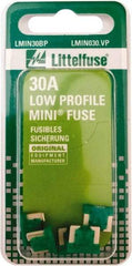 Littelfuse - 30 Amp, Automotive Fuse - 0.429" Long, Green, Littlefuse LMIN030 - A1 Tooling