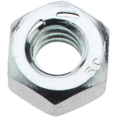 Value Collection - 1/4-20 UNC Steel Right Hand Hex Nut - 7/16" Across Flats, 7/32" High, Zinc-Plated Finish - A1 Tooling