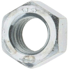 Value Collection - 3/8-16 UNC Steel Right Hand Hex Nut - 9/16" Across Flats, 21/64" High, Zinc-Plated Finish - A1 Tooling