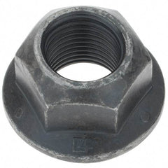 Made in USA - 5/8-18 UNF Grade G Hex Flange Lock Nut with Distorted Thread - Uncoated - A1 Tooling