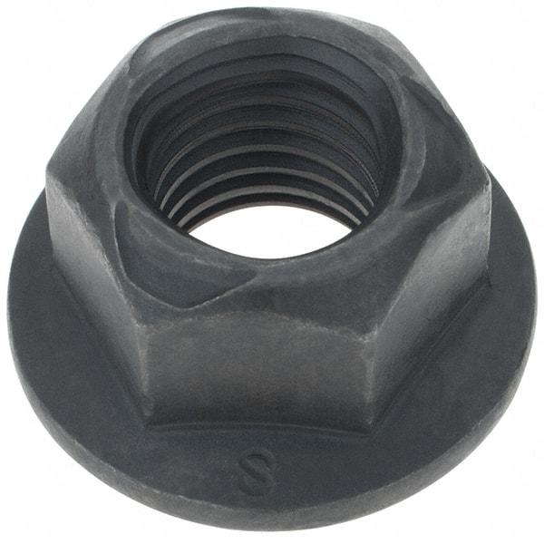 Made in USA - 5/8-11 UNC Grade G Hex Flange Lock Nut with Distorted Thread - Uncoated - A1 Tooling