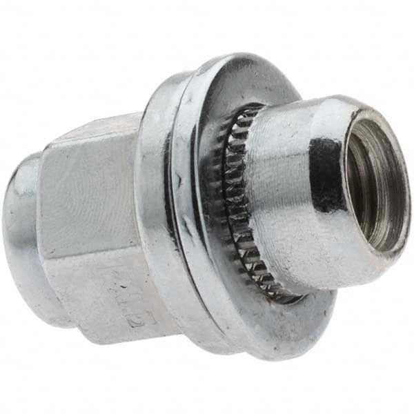 Value Collection - M12-1.5 Chrome Finish Mag Wheel Nut - 21mm Hex, 37mm Overall Length - A1 Tooling