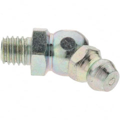 Value Collection - 45° Head Angle, M6x1 Taper Thread Grease Fitting - Zinc Plated Finish - A1 Tooling