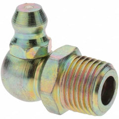 Value Collection - 90° Head Angle, 1/8-27 Standard Grease Fitting - Zinc Plated Finish - A1 Tooling