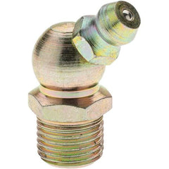 Value Collection - 45° Head Angle, 1/8-27 Standard Grease Fitting - Zinc Plated Finish - A1 Tooling