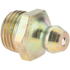 Value Collection - Straight Head Angle, 1/8-27 Standard Grease Fitting - Zinc Plated Finish - A1 Tooling