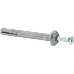 Powers Fasteners - 1/4" Diam, 1/4" Drill, 2-1/4" OAL, Hammer Drive Concrete Anchor - Zamac Alloy, Zinc-Plated Finish, Mushroom Head - A1 Tooling