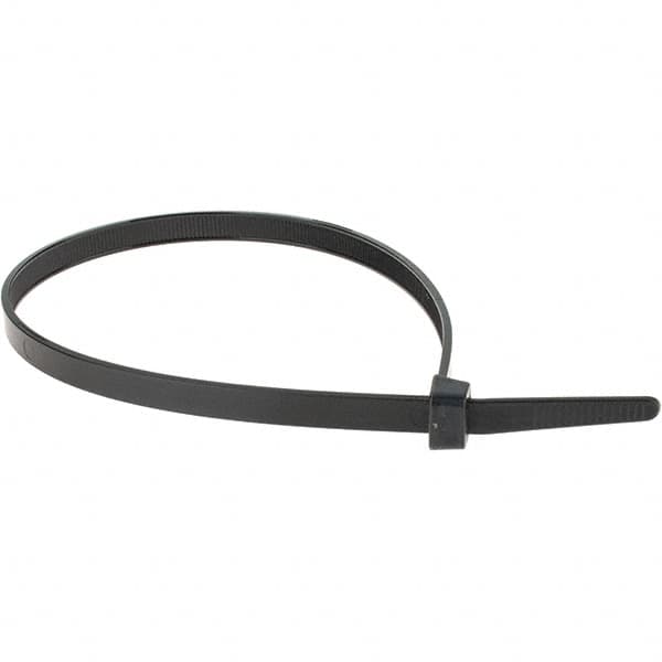 Made in USA - 14" Long Black Nylon Standard Cable Tie - 120 Lb Tensile Strength - A1 Tooling